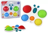 Zabawki interaktywne dla dzieci - Silikonowa Tablica Kolorowy Motylek Pop It Edukacyjny - miniaturka - grafika 1