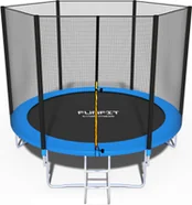 FunFit Trampolina składana 252 cm z siatką ochronną i drabinką 841