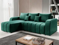 Narożniki - Narożnik z funkcją spania Pufetto sprężyny welur - miniaturka - grafika 1