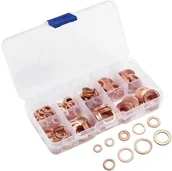 Inne mocowania - 200 Miedzianych Podkładek w Etui 9 rodzajów uszczelnienie DA15 - miniaturka - grafika 1