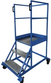 Drabiny - Krause Stalowy podest roboczy jezdny 2 stopnie i platforma standard - miniaturka - grafika 1