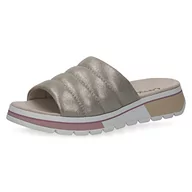 Klapki i japonki damskie - CAPRICE Klapki damskie 9-9-27205-20 płaskie, kamień METALLIC, 40 EU, Stone Metallic, 40 EU - miniaturka - grafika 1
