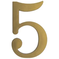 Akcesoria do drzwi - Cyfra plastikowa "5" złota 180 mm - miniaturka - grafika 1
