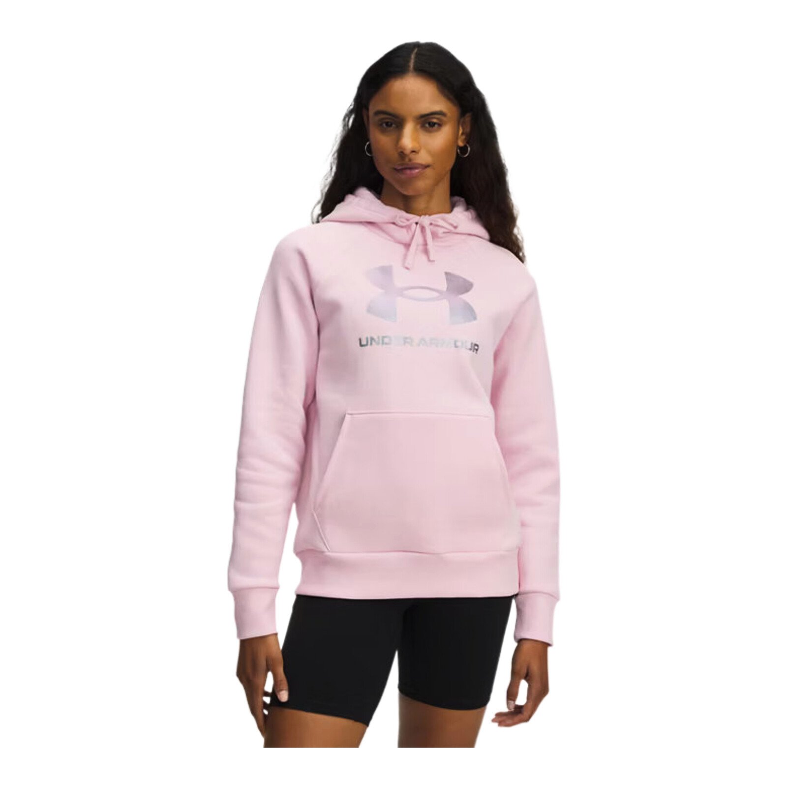 Bluza damska Under Armour Rival Fleece Shimmer Hoodie Prime Pink S