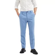 Spodenki męskie - SELETED HOMME Męskie spodnie dresowe Slhslim-Oasis Linen TRS Noos, jasnoniebieski, 56 - miniaturka - grafika 1