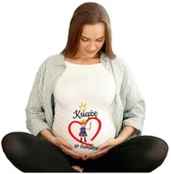 Gadżety dla niej i dla niego - Koszulka ciążowa Książę w środku - miniaturka - grafika 1