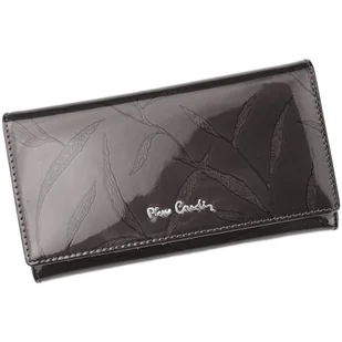 Pierre Cardin, Portfel skórzany damski, 02, Leaf 114, popielaty - Portfele - miniaturka - grafika 1