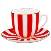 Filiżanki - Filiżanka Konwalia Czerwone Paski 180ml Łomonosov - miniaturka - grafika 1