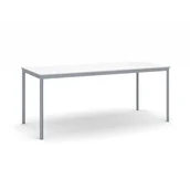 Stoły - B2B Partner Stół do jadalni, blat biały 1800 x 800 mm, podstawa ciemnoszara 555757 - miniaturka - grafika 1