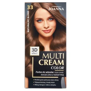 Joanna Multi Cream 3D 33 Naturalny Blond - Farby do włosów i szampony koloryzujące - miniaturka - grafika 2
