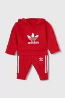 Dresy i komplety dla dziewczynek - adidas Originals komplet lounge kolor czerwony - miniaturka - grafika 1