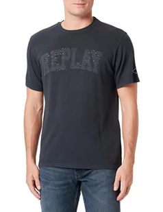 Replay koszulka męska regular fit, 099 Blackboard, XXL - Koszulki męskie - miniaturka - grafika 1