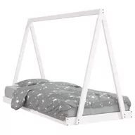 Łóżeczka i kojce - Drewniana rama łóżka dziecięcego tipi, biały, 209x / AAALOE - miniaturka - grafika 1