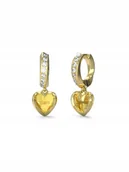 Kolczyki - Guess Mon Amour złote kolczyki serce kryształki JUBE04615JW - miniaturka - grafika 1