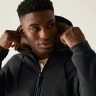 Bluzy męskie - Regatta Bluza męska rozsuwana z kapturem Naddle Czarny, Rozmiar: 3XL - miniaturka - grafika 1