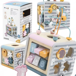 DLA DZIECI DREWNIANA EDUKACYJNE KOSTKA - Zabawki interaktywne dla dzieci - miniaturka - grafika 1