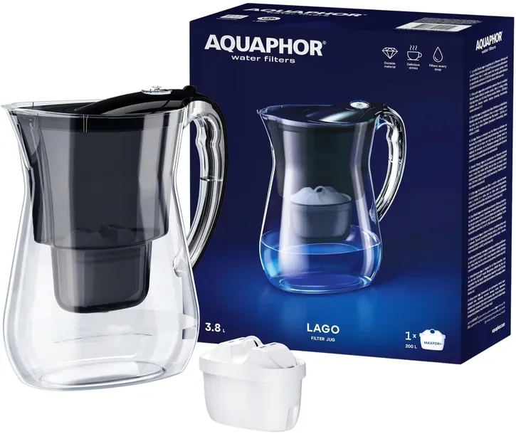 Dzbanek filtrujący Aquaphor LAGO 3,8 l czarny