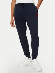 U.S. Polo Assn. Spodnie dresowe MUP0687 Granatowy Slim Fit - Spodnie sportowe męskie - miniaturka - grafika 1