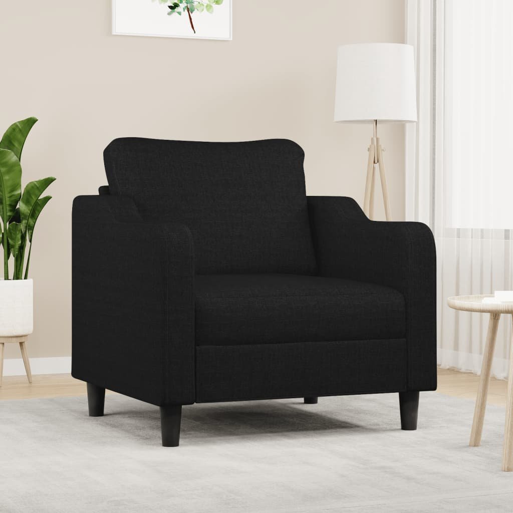 vidaXL vidaXL Fotel, czarny, 60 cm, obity tkaniną