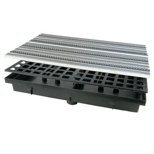 Wycieraczka z kratą szczotka/guma 60 x 40,8 x 7 cm MAXPOL - Rynny i akcesoria - miniaturka - grafika 1