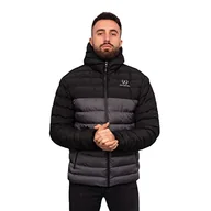 Kurtki męskie - Just Emporio Męska kurtka z kapturem dla dorosłych, czarna/anthra, XXL, BLACK/ANTHRA, XXL - miniaturka - grafika 1