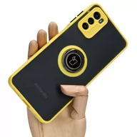 Etui i futerały do telefonów - Bizon Etui Case Hybrid Ring do Motorola Moto G42 żółte - miniaturka - grafika 1