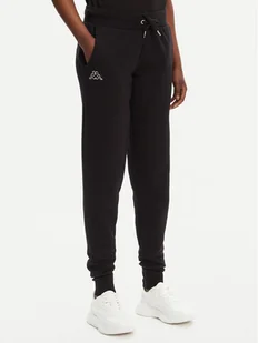 Kappa Spodnie dresowe 303MKI0 Czarny Regular Fit - Spodnie sportowe damskie - miniaturka - grafika 1