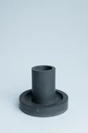 Świeczniki - Ręcznie Wykonany Świecznik Na Świecę Stożkową Czarny - miniaturka - grafika 1