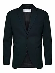 SELECTED HOMME BLACK Męska marynarka Slhslim-jackbill ciemnozielona BLZ B Noos, ciemnozielony, 46 - Marynarki męskie - miniaturka - grafika 1