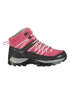 Buty trekkingowe damskie - CMP Skórzane botki trekkingowe "Rigel" w kolorze różowo-czarnym - miniaturka - grafika 1