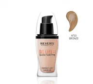 Podkłady do twarzy - Revers, Podkład, Nude Skin Matte #53 Bronze, 30ml - miniaturka - grafika 1