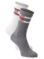 Skarpetki damskie - Tommy Hilfiger - Skarpety damskie pakowane po 2 szt., niebieski|czerwony|biały - miniaturka - grafika 1