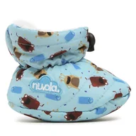 Buty dla chłopców - Kapcie Nuvola Baby Printed UNPR20BMSO18 Niebieski - miniaturka - grafika 1