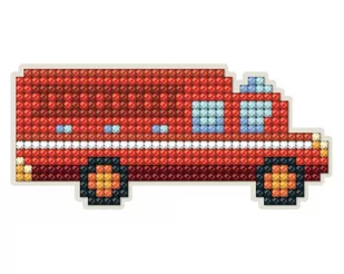 Mozaika diamentowa z magnesem, Wóz Strażacki - Zabawki kreatywne - miniaturka - grafika 1