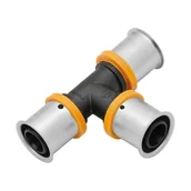 Łączniki, trójniki, kształtki - Trójnik KAN-therm Press PPSU z pierścieniem zaprasowywanym 25x25x25 równoprzelotowy - miniaturka - grafika 1