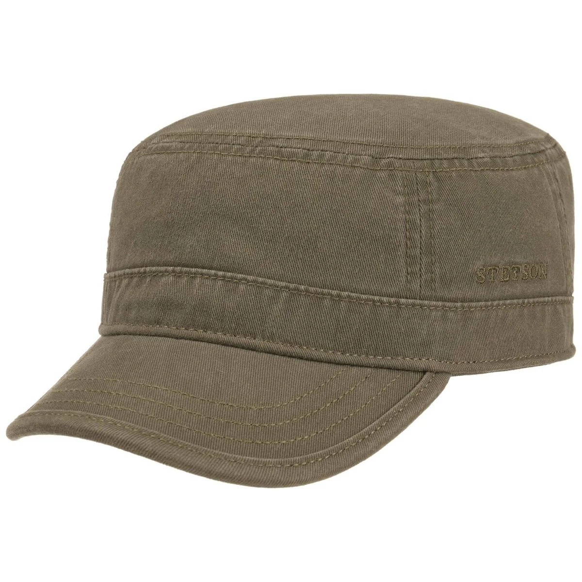 STETSON Czapka wojskowa Gosper Army damska/męska - Urban wojskowy z daszkiem, zamknięta z tyłu wiosna-lato, Oliwa, 60-61