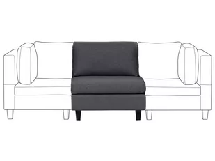 Moduł 1-osobowy ciemnoszary UNSTAD - Sofy i kanapy - miniaturka - grafika 3