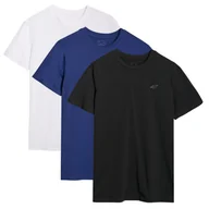 Koszulki męskie - T-shirt męski (ZESTAW KOSZULEK 3 SZT.) 3P-SS-4FWMM00TTSHM2256-92S MULTICOLOR Roz. XXL - miniaturka - grafika 1