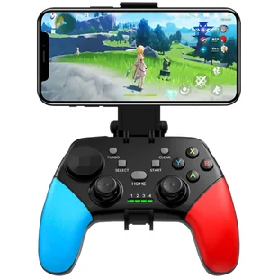Gamepad Pad bezprzewodowy Bluetooth Alogy kontroler do gier + uchwyt na telefon Android iOS PS3 PS4 PC TV Nintendo Switch Joystick Czarny - Kontrolery gier na PC - miniaturka - grafika 22