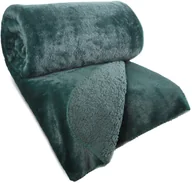 Narzuty - Narzuta futrzana zielona 170x210 cm Nina miękka baranek elegancka - miniaturka - grafika 1
