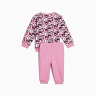 Spodnie sportowe męskie - Komplet dresowy dziewczęcy Puma MINICATS AOP FL różowy 68332748 - miniaturka - grafika 1