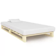 Łóżka - vidaXL Rama łóżka z palet, lite drewno sosnowe, 100 x 200 cm - miniaturka - grafika 1