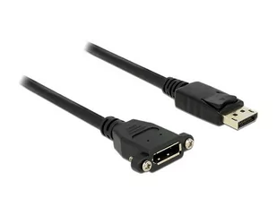 Delock 1m M-F DisplayPort Czarny, Kabel - Inne akcesoria audio-wideo - miniaturka - grafika 1