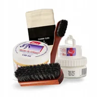 Środki do obuwia i ubrań - Krem Pasta Biała z Tłuszczem do Butów i Akcesoriami Palc Zestaw 5w1 - miniaturka - grafika 1