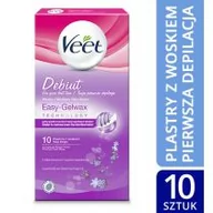 Depilacja - Veet EasyGrip, plastry z woskiem do skóry wrażliwej, 10 szt. - miniaturka - grafika 1