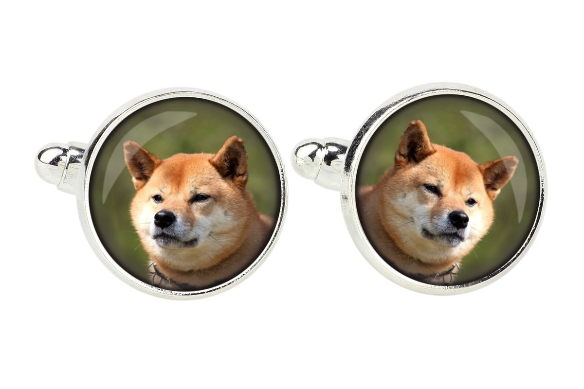 Shiba Inu - spinki do mankietów, ozdoba koszuli, zawieszka do koszuli marki Art-Dog