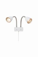 Lampy ścienne - CIRO Kinkiet 2L Biała/Stal - miniaturka - grafika 1