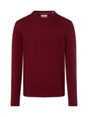 Swetry męskie - Gant Męski sweter z dzianiny Mężczyźni Bawełna czerwony wypukły wzór tkaniny, L - miniaturka - grafika 1