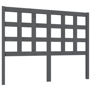 Lumarko Wezgłowie łóżka, szare, 125,5x4x100 cm, lite drewno sosnowe - Inne meble do sypialni - miniaturka - grafika 3