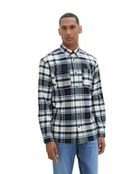 Koszule męskie - TOM TAILOR koszula męska, 33849 – granatowy (Navy Blue Shades Check), M - miniaturka - grafika 1